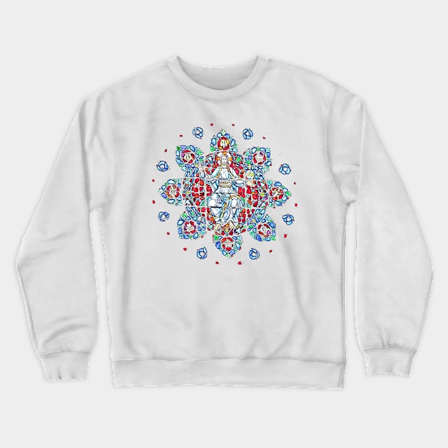 Mandala Geometry Fractal Sacred Yoga Art Mantra Good Vibe Crewneck Sweatshirt by twizzler3b